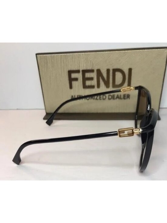 Original -New FENDIAccetate Cat Eye Sunglasses FF 0432/G/S Black Gold main image 13